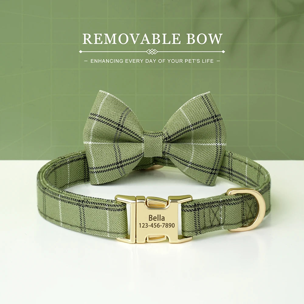 Custom Nylon Dog Collar with Bowknot