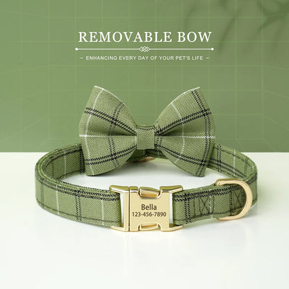 Custom Nylon Dog Collar with Bowknot