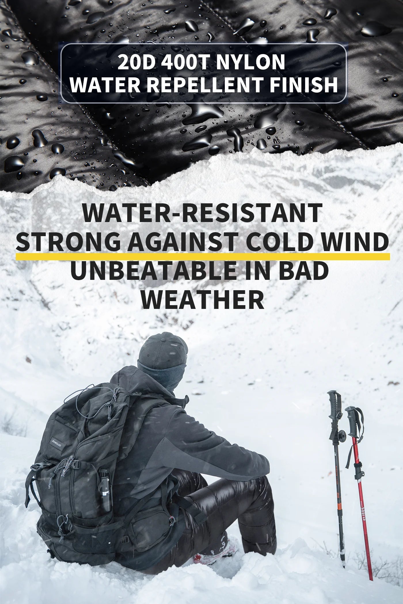 Ultralight Down Pants – 800FP Warm Waterproof Hiking Trousers