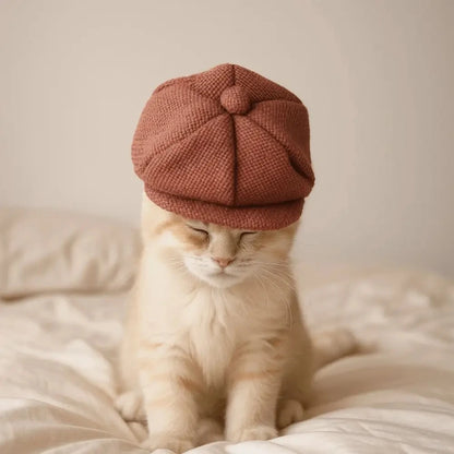 Retro Pet Beret Hat Costume Accessory