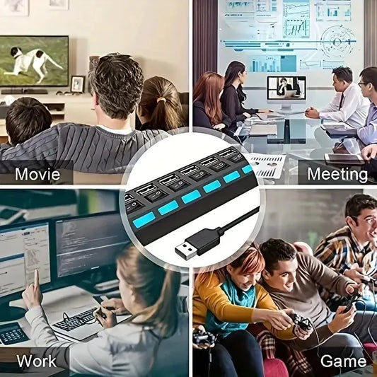 USB 2.0 Multi-Port Hub with Switches
