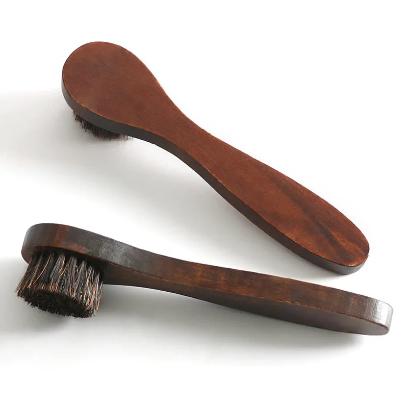 Long Handle Horsehair Shoe Brush