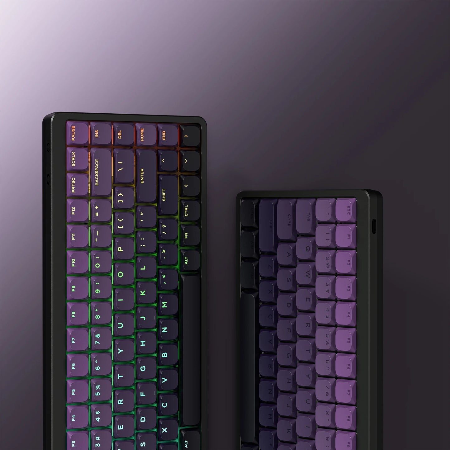 Gradient Purple Low Profile Keycaps