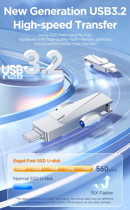 Eaget Dual USB-C & USB 3.2 Flash Drive