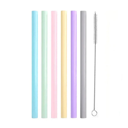 Silicone Replacement Straws with Brush