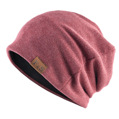Unisex Cotton Knit Casual Beanie Hat