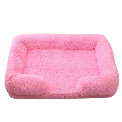 Orthopedic Plush Bolster Dog Bed