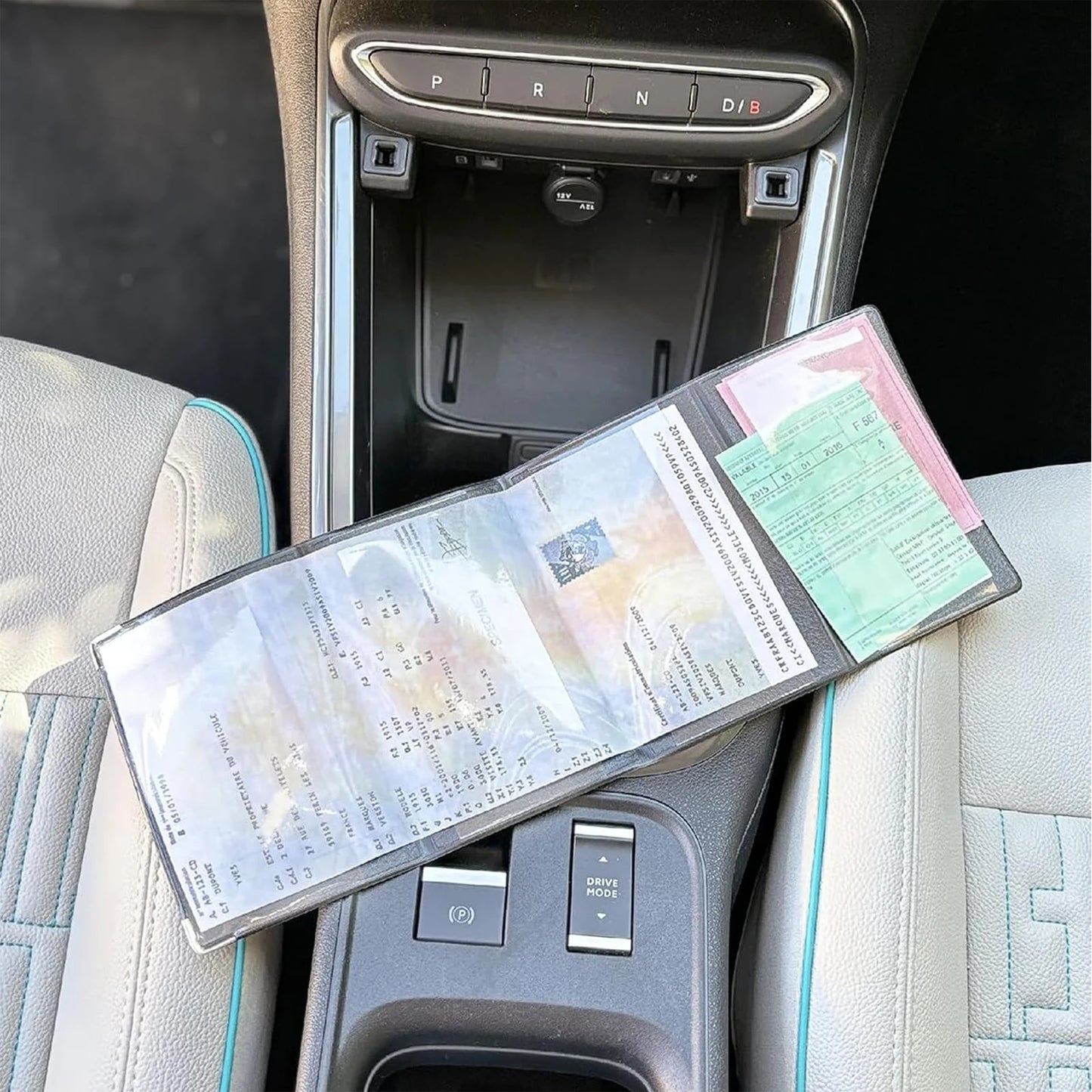 4-Fold Grey Vehicle Document & Licence Holder