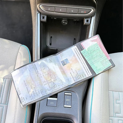 4-Fold Grey Vehicle Document & Licence Holder