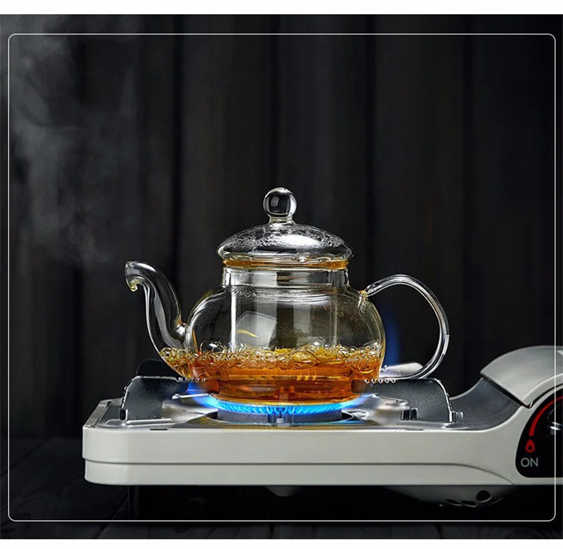 High Borosilicate Glass Teapot with Built-In Filter