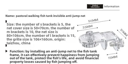 Aquarium Anti-Jump Mesh Lid