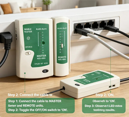 RJ45 Ethernet & RJ11 Network Cable Tester