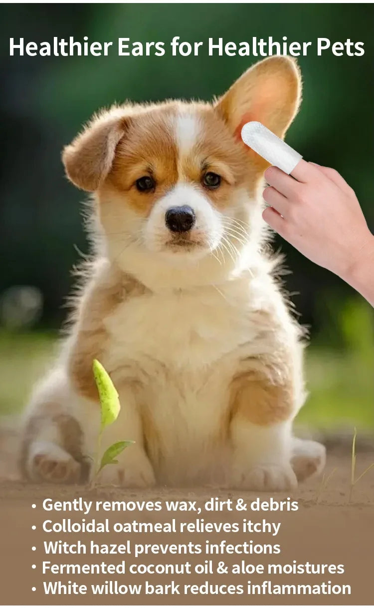 Pet Ear Cleaning Finger Wipes