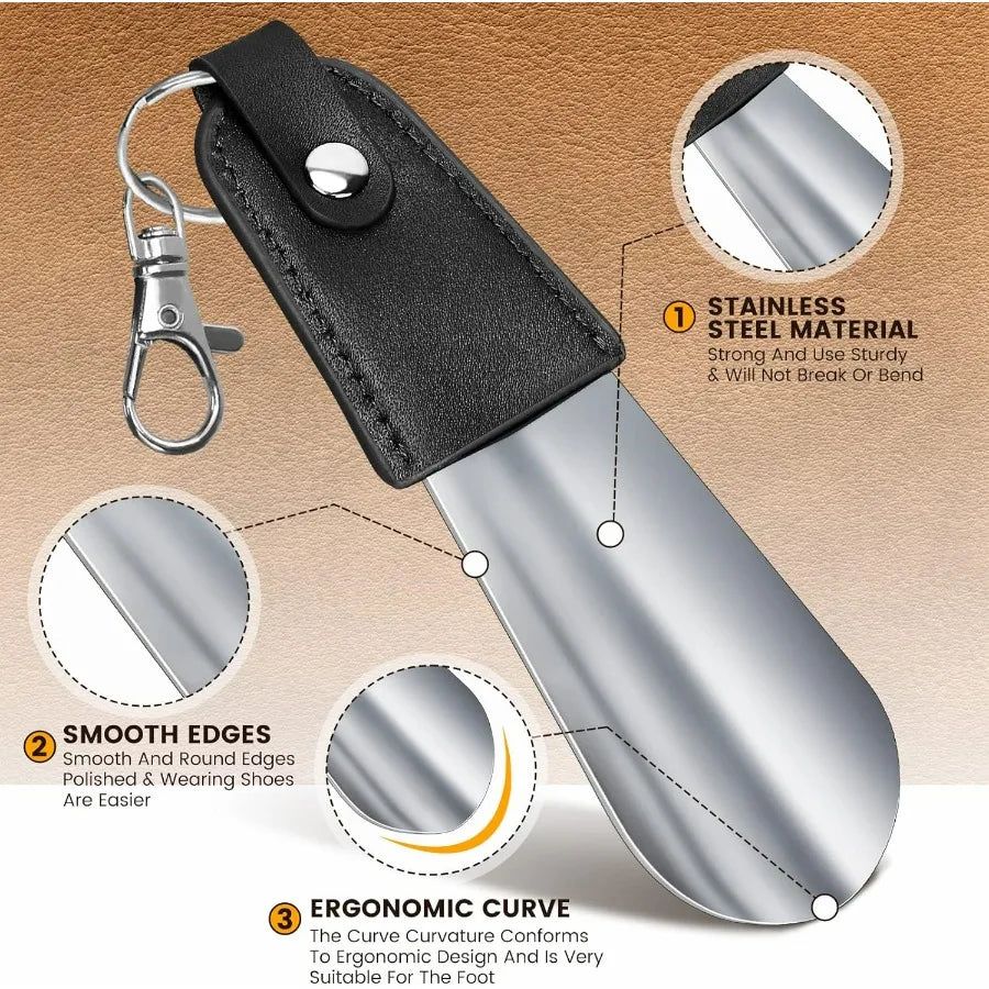 Portable Stainless Steel Shoe Horn Keychain