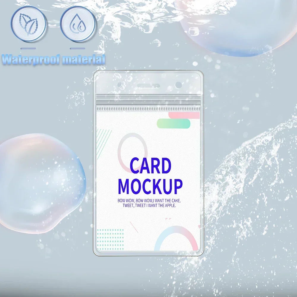 Waterproof Clear ID Badge Holder Sleeve