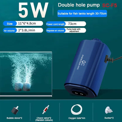 Silent Aquarium Oxygen Air Pump