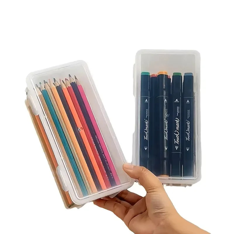 4PCS Large Transparent PP Storage Boxes with Lids