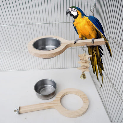 Parrot Perch Feeder Stand