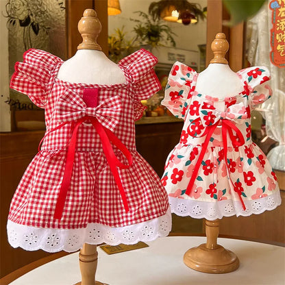 Princess Plaid Pet Dress for Dogs & Cats
