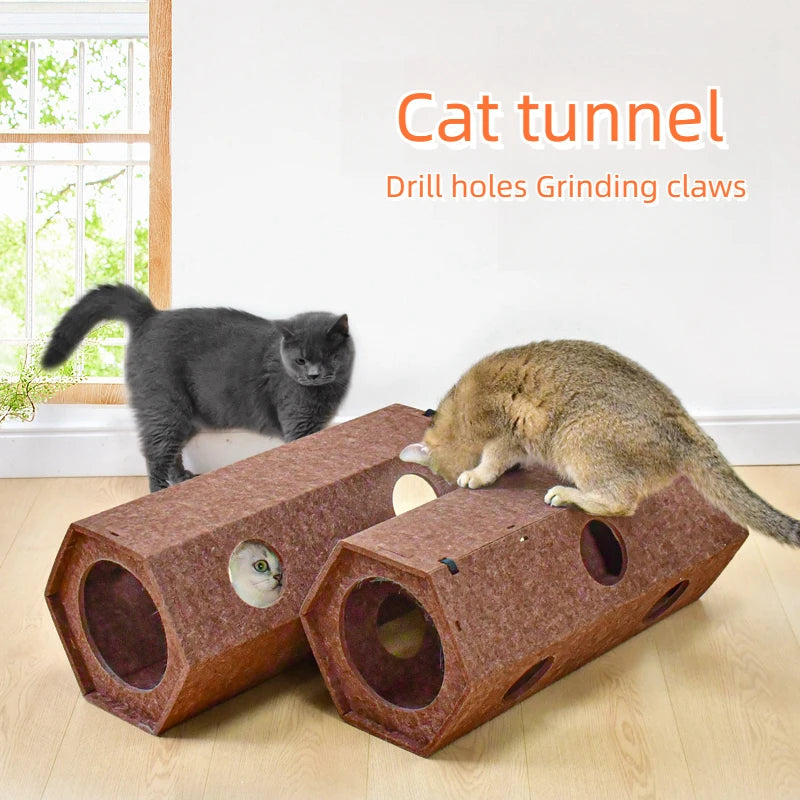 Foldable Cat Tunnel Toy for Indoor Cats