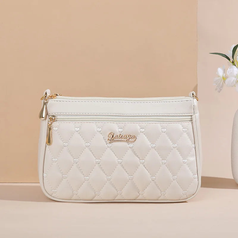 Embroidered Satchel Handbag