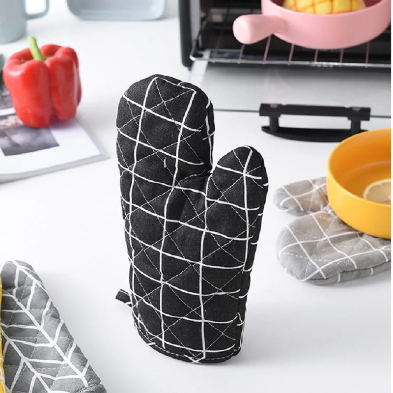 Insulated Kitchen Oven Mitts for Baking, Grilling & Cooking