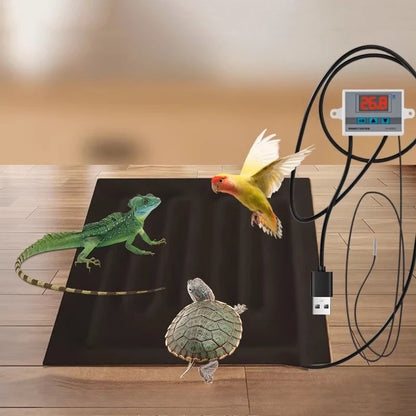 USB Reptile Heating Pad with Temperature Control Timer