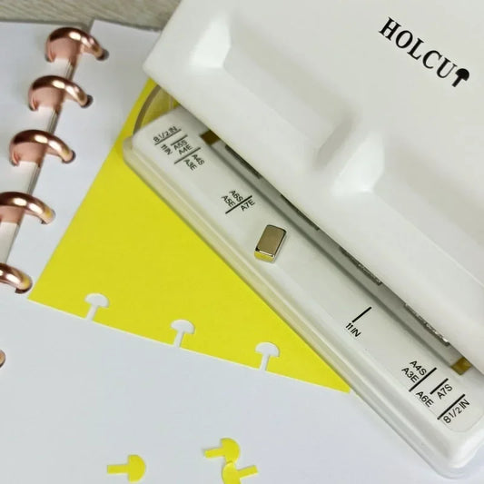Fromthenon 4-Hole Mushroom Hole Punch for Discbound Notebooks