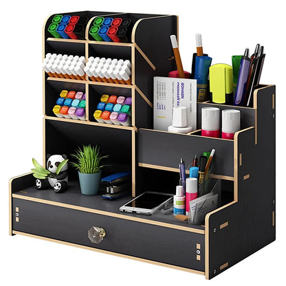 Wooden Desktop Storage Organizer