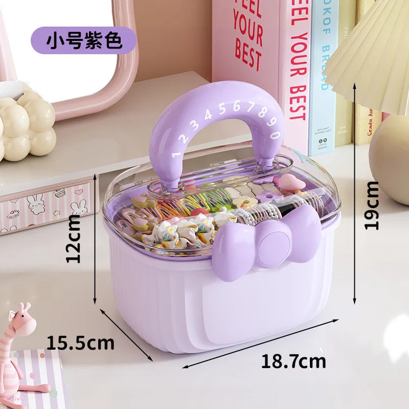 Cute Bow Hair Accessories Storage Box