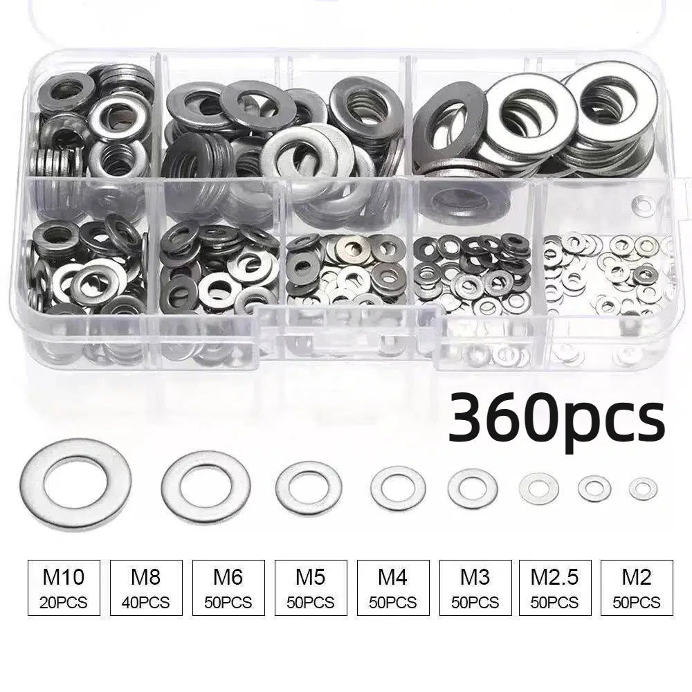 304 Stainless Steel Flat Washer Assortment Kit