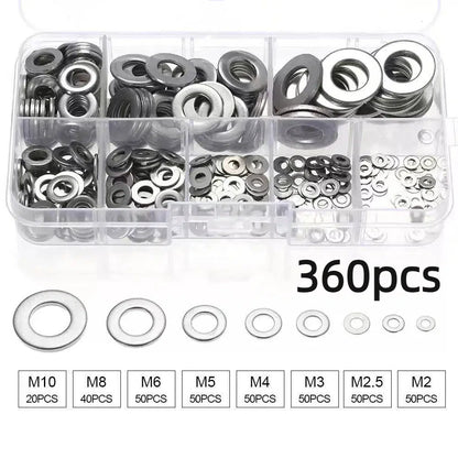 304 Stainless Steel Flat Washer Assortment Kit