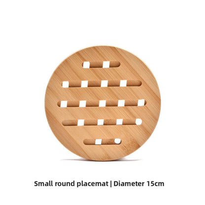 Round Bamboo Heat Insulation Pad