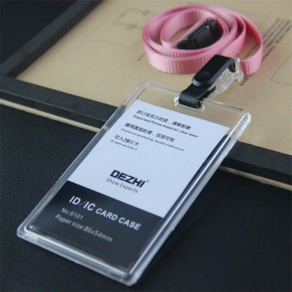 Retractable ID Badge Holder with Card Sleeve