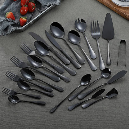 Black Stainless Steel Cutlery Set