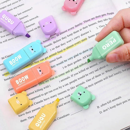 Cute Mini Pastel Highlighter Pen Set