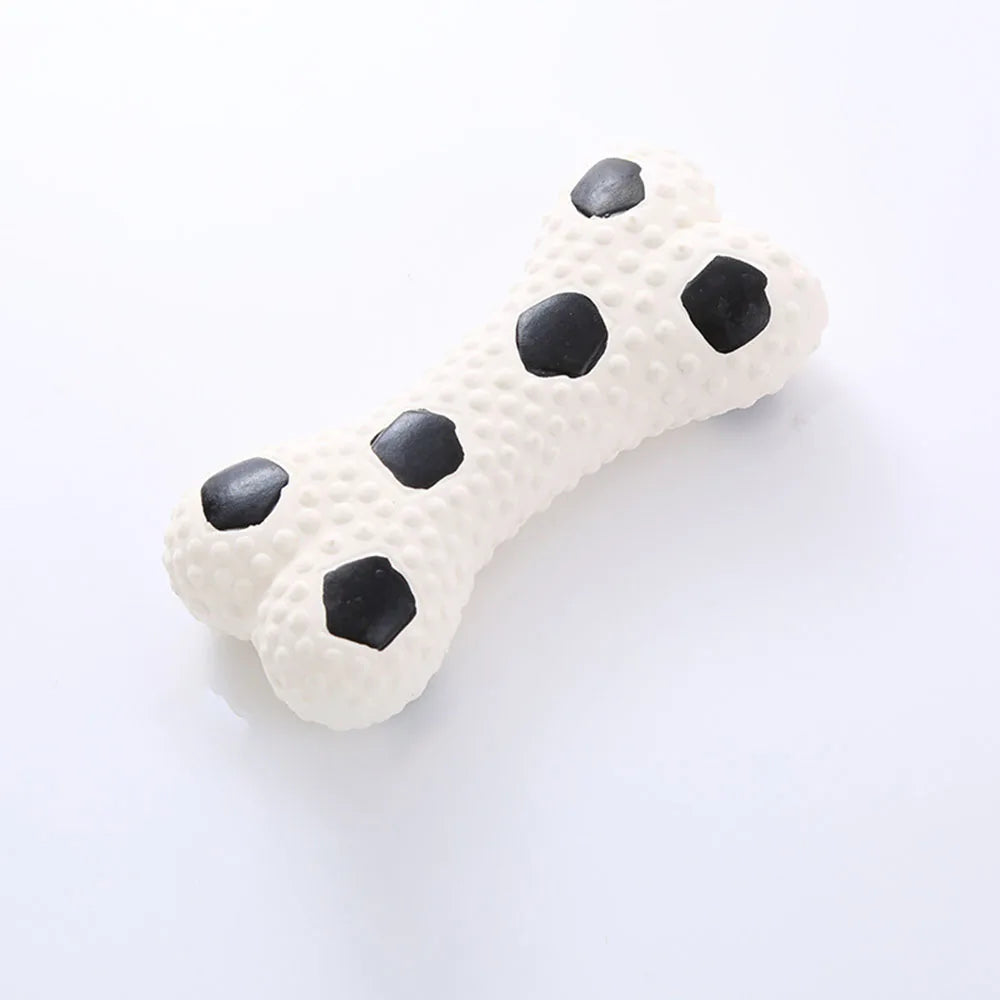 Dog Toy Set with Squeaky Bone & Basketball