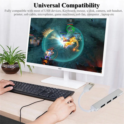 4-Port USB & USB-C Hub Adapter