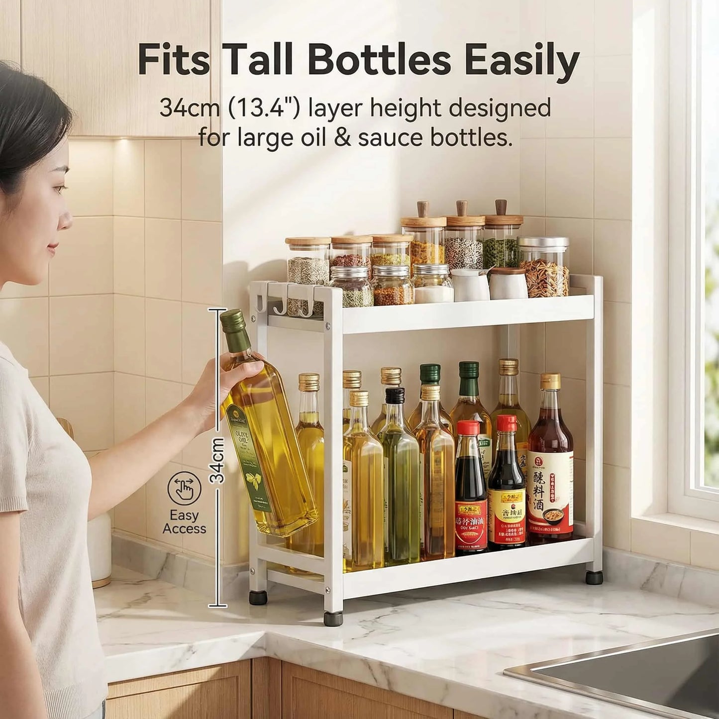 Wall-Mounted Kitchen Storage Shelf