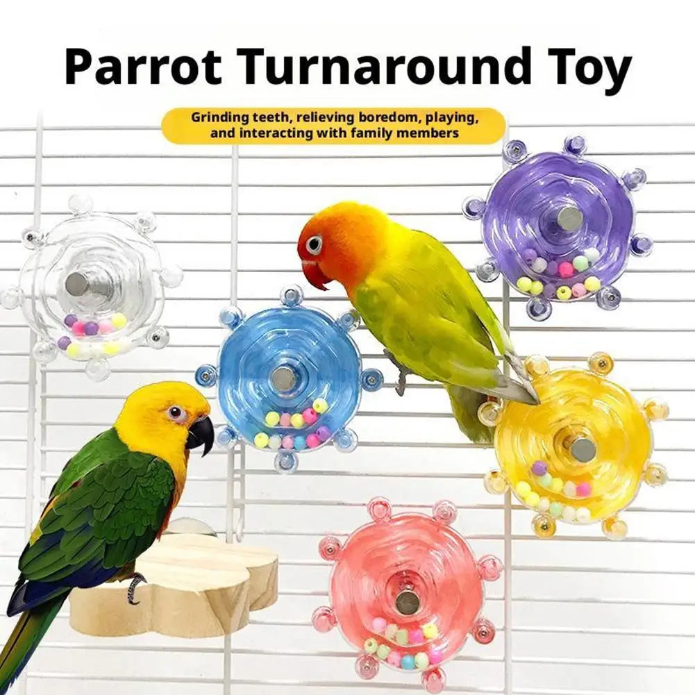 Interactive Rotating Parrot Treat & Foraging Toy