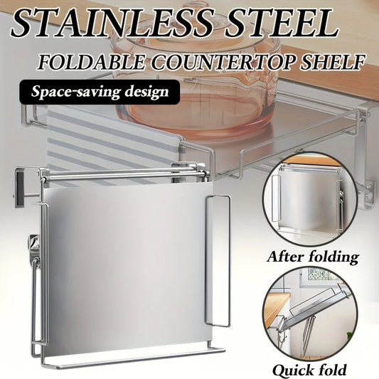 Stainless Steel Foldable Cabinet Door Storage Shelf