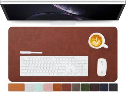 Distressed PU Leather Desk Mat