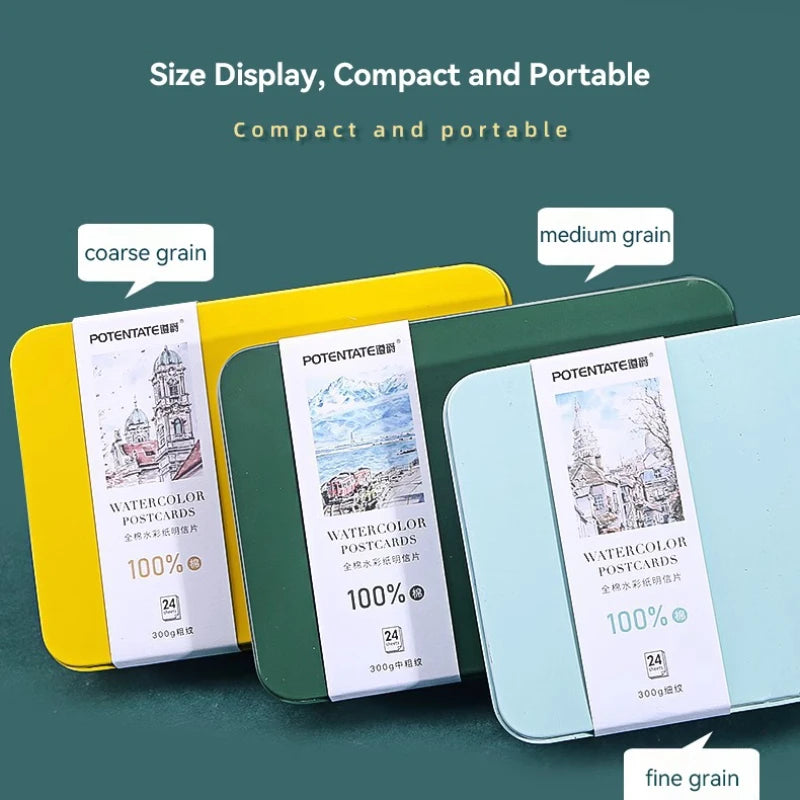 300gsm Professional Watercolor Paper Cards – Artist Grade Sketch Sheets