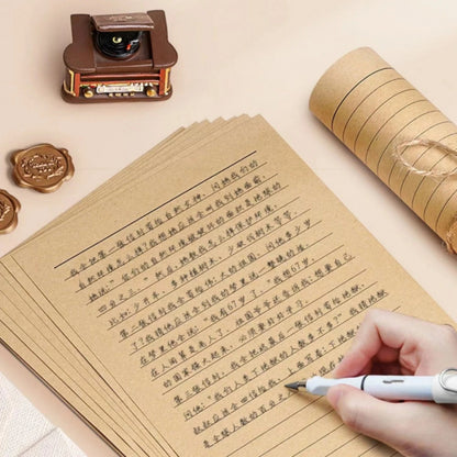 Kraft Paper Envelopes & Letter Sheets with Wax Seal Stickers