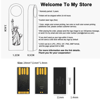 Custom Logo Metal USB Flash Drive