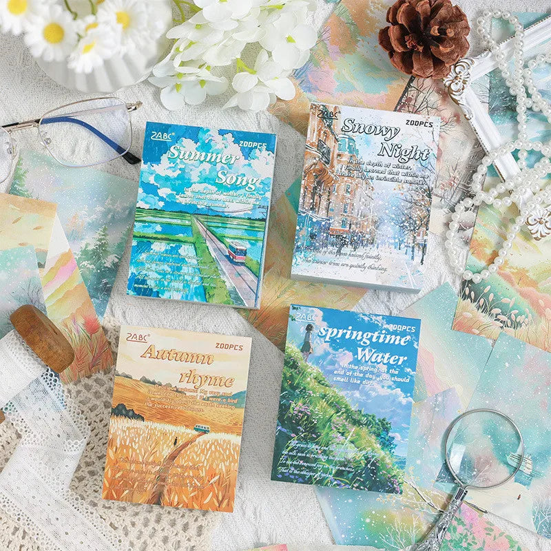 Landscape PET Collage Paper Pack for Journals & DIY Crafts
