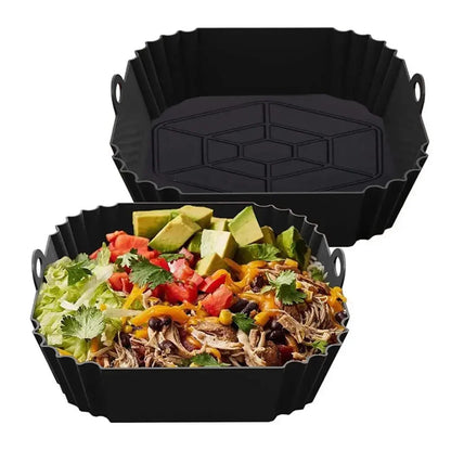 Silicone Air Fryer Pot Tray with Handles
