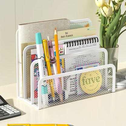 Metal Mesh Desk Mail Organizer File Holder