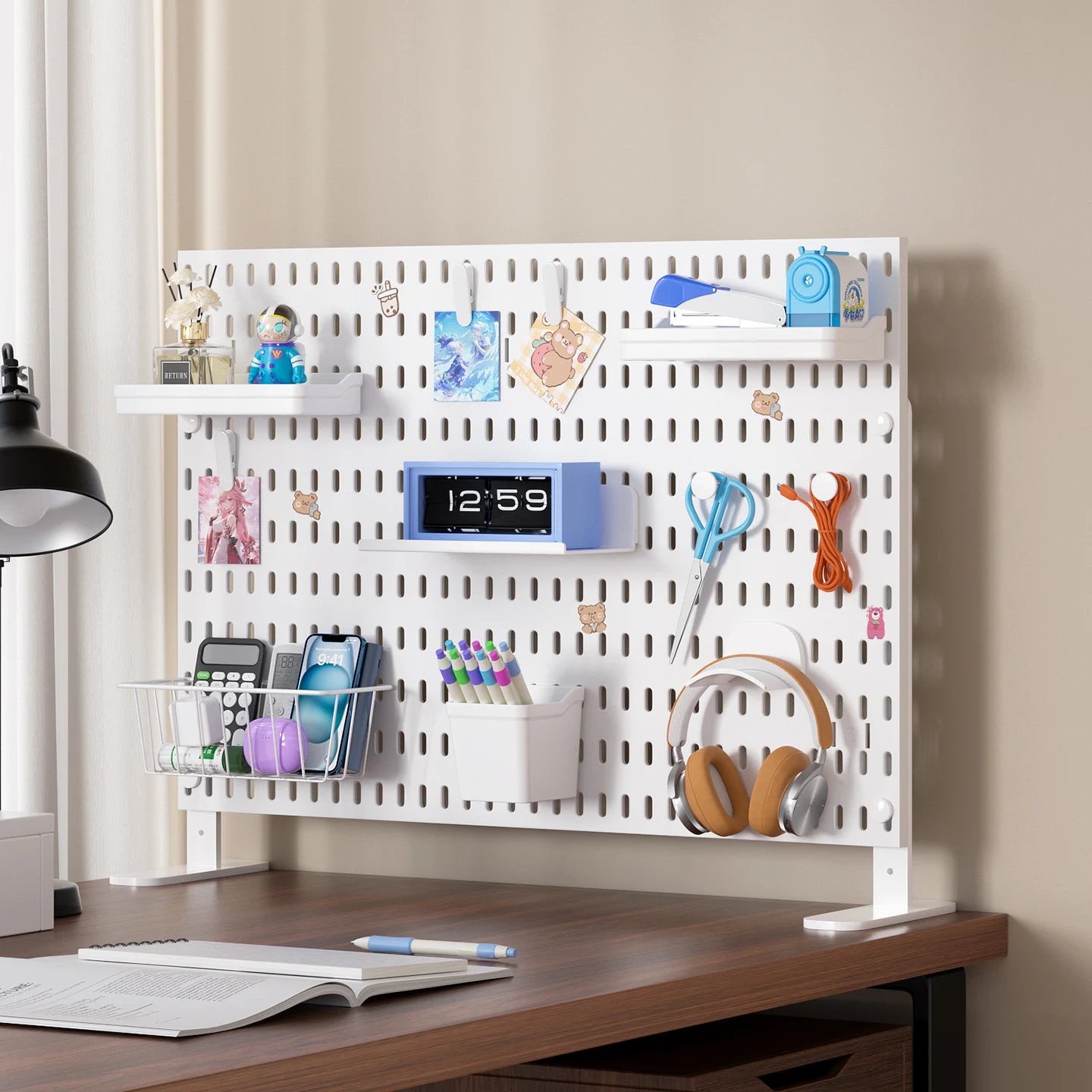 Adjustable Desktop Pegboard Organizer