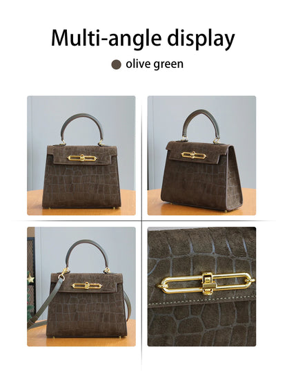 M.T MISS TOTE Leather Box Shoulder Bag
